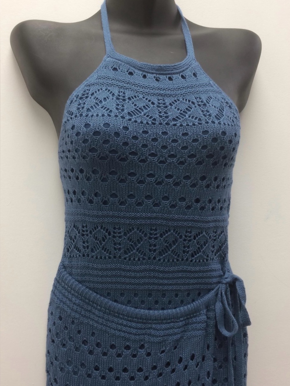 NWT Lulus halter knit crochet wrap dress size S